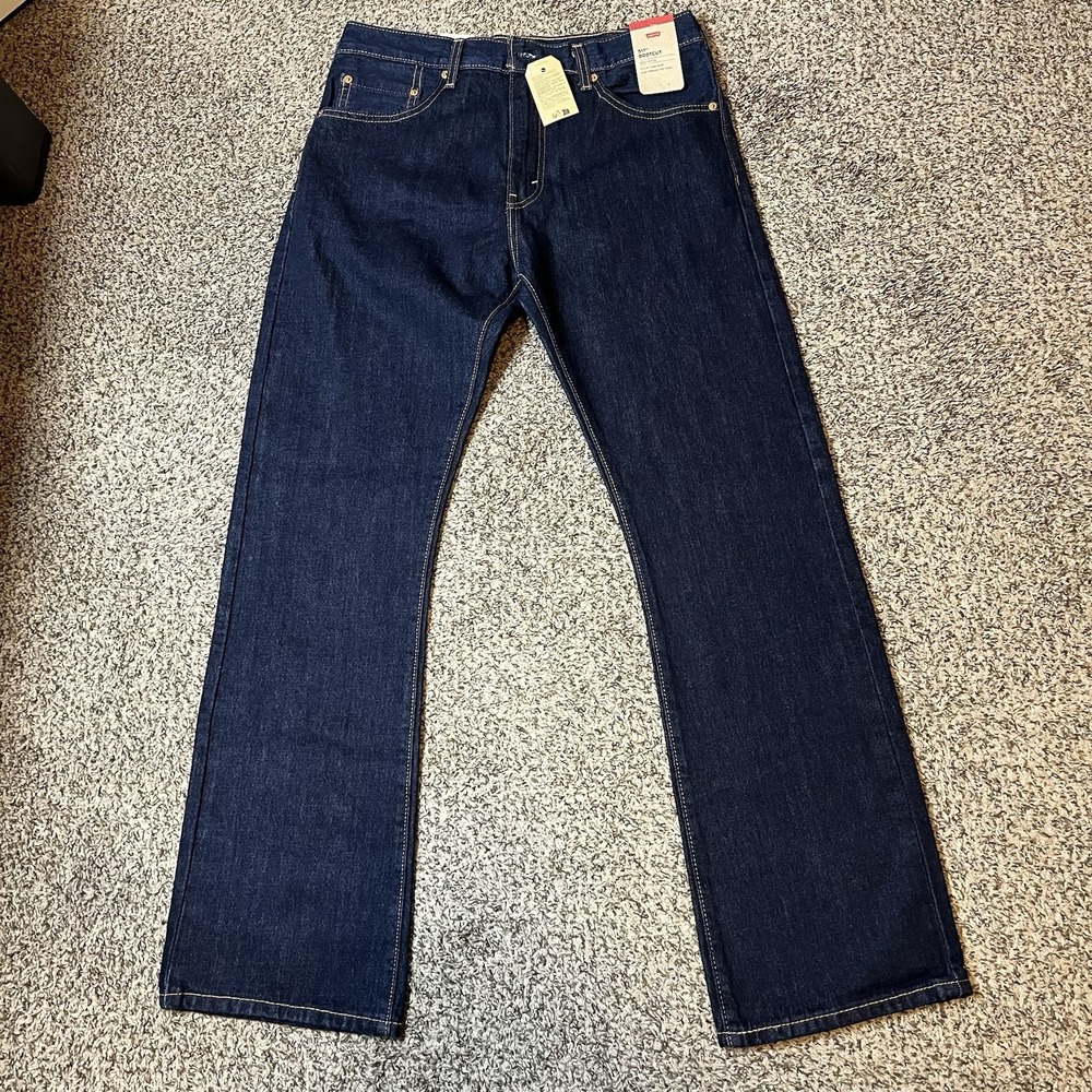 Levis 517 Jeans Mens 33x32 Rinse Blue Dark Wash Slim Bootcut Denim Cowboy Rodeo